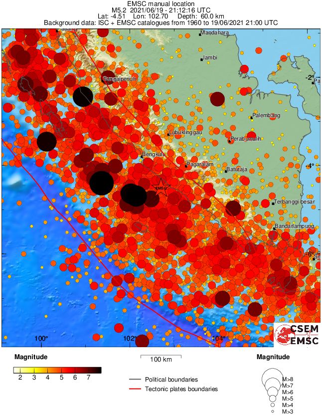 regional magnitude historical seismicity
