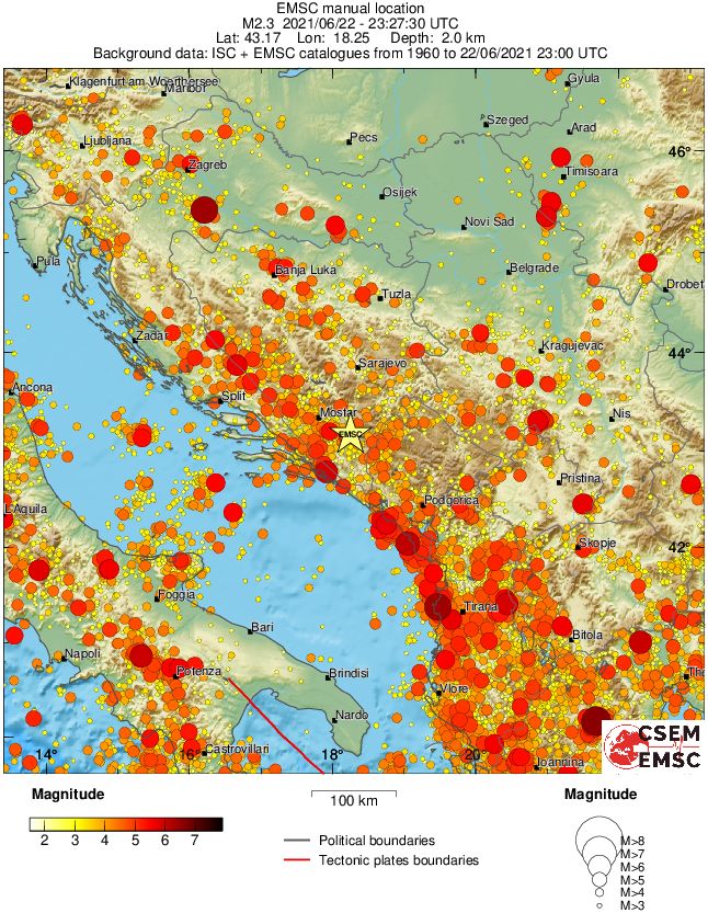regional magnitude historical seismicity