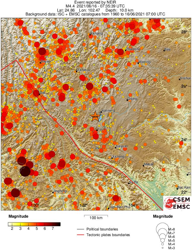 regional magnitude historical seismicity