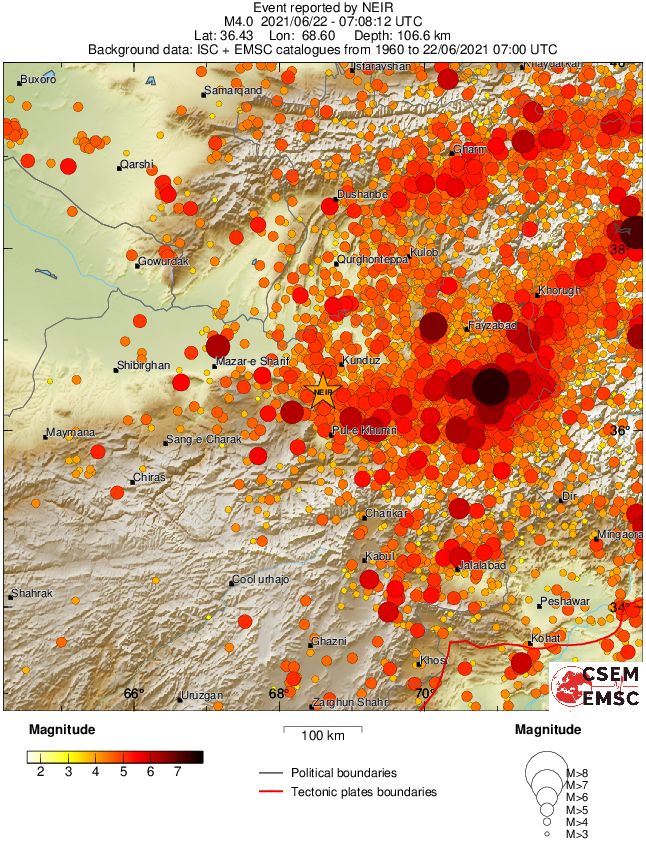 regional magnitude historical seismicity