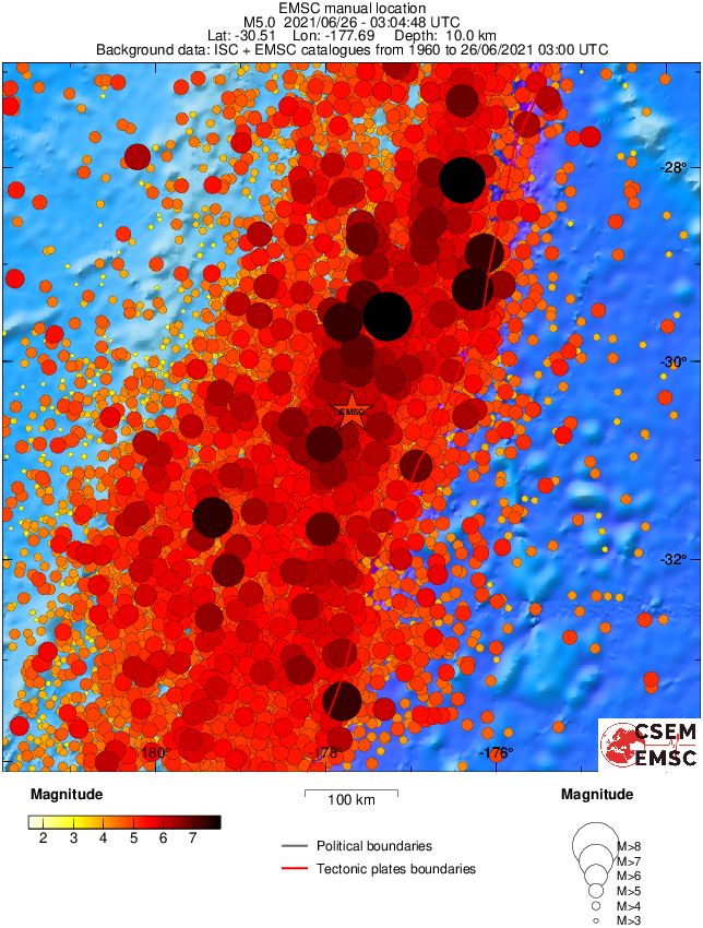 regional magnitude historical seismicity