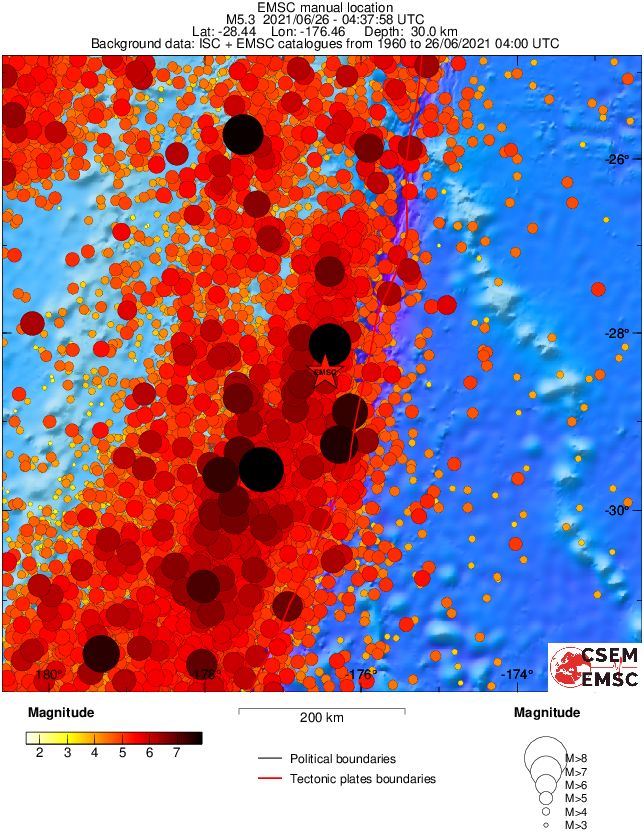 regional magnitude historical seismicity