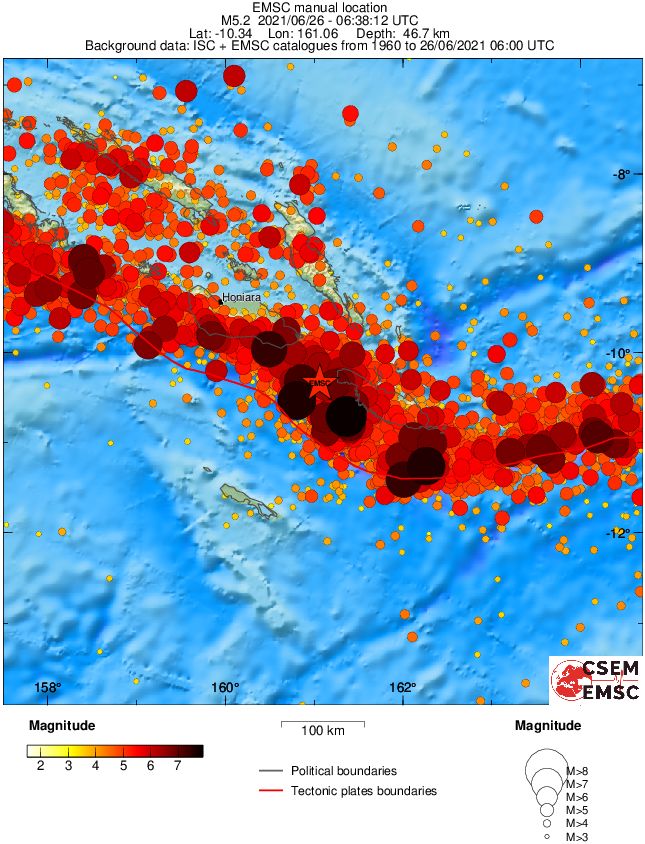 regional magnitude historical seismicity