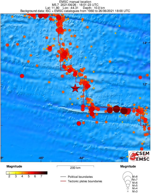 regional magnitude historical seismicity