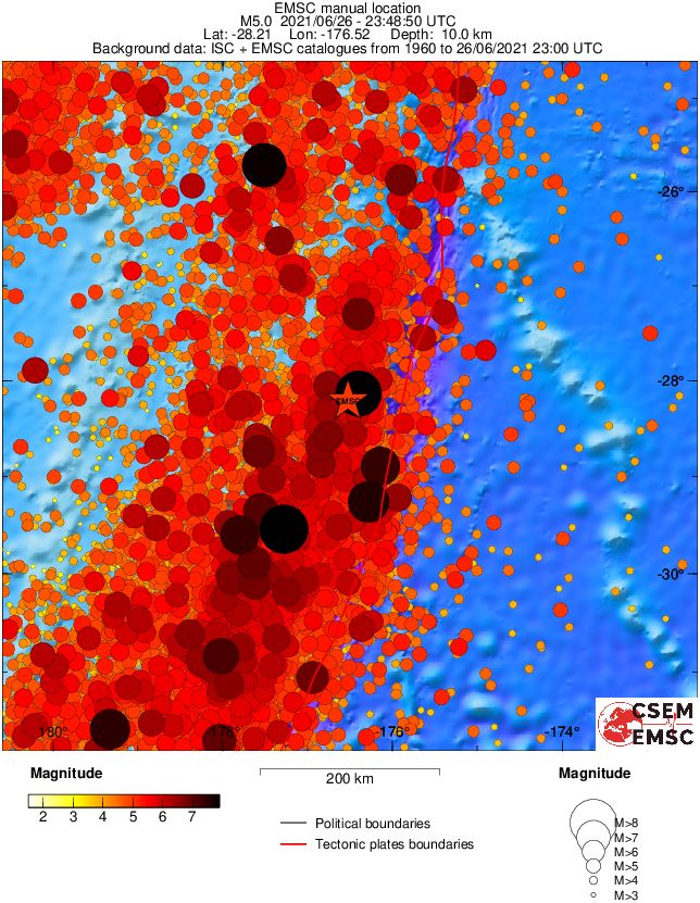 regional magnitude historical seismicity
