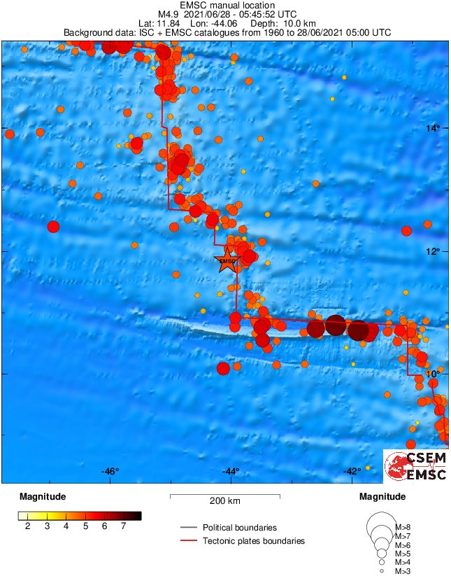 regional magnitude historical seismicity