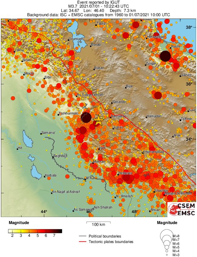 regional magnitude historical seismicity
