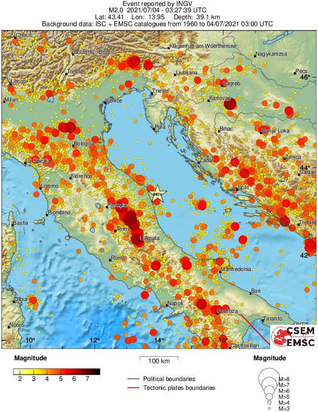 regional magnitude historical seismicity