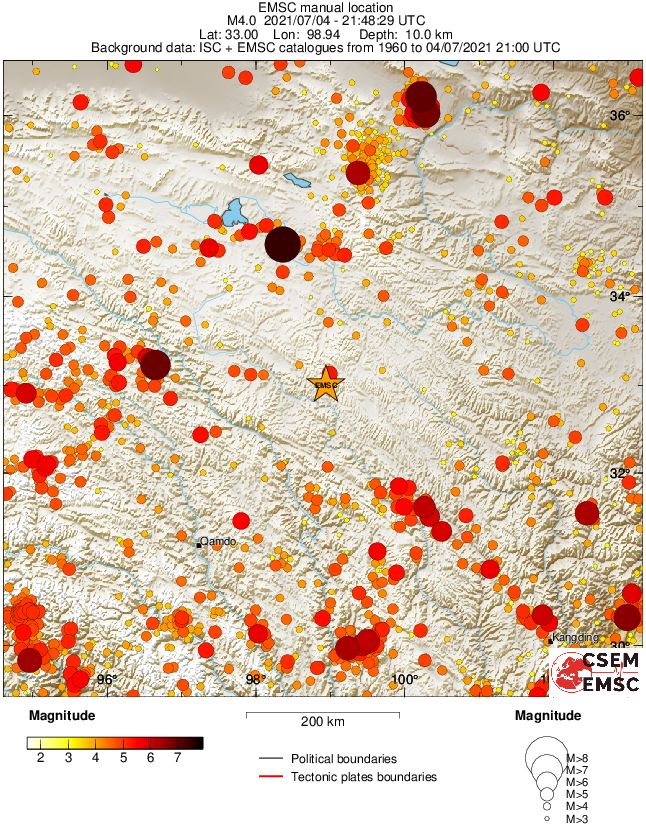 regional magnitude historical seismicity
