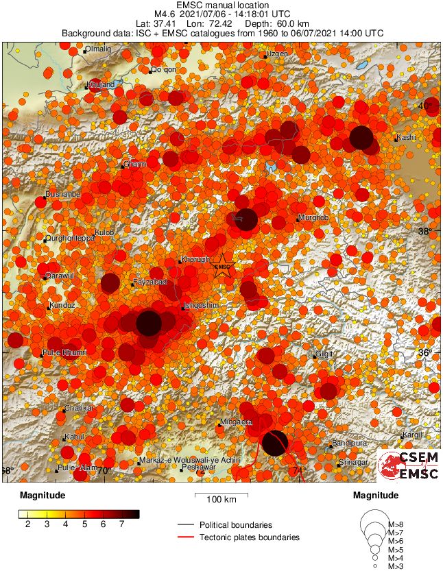 regional magnitude historical seismicity