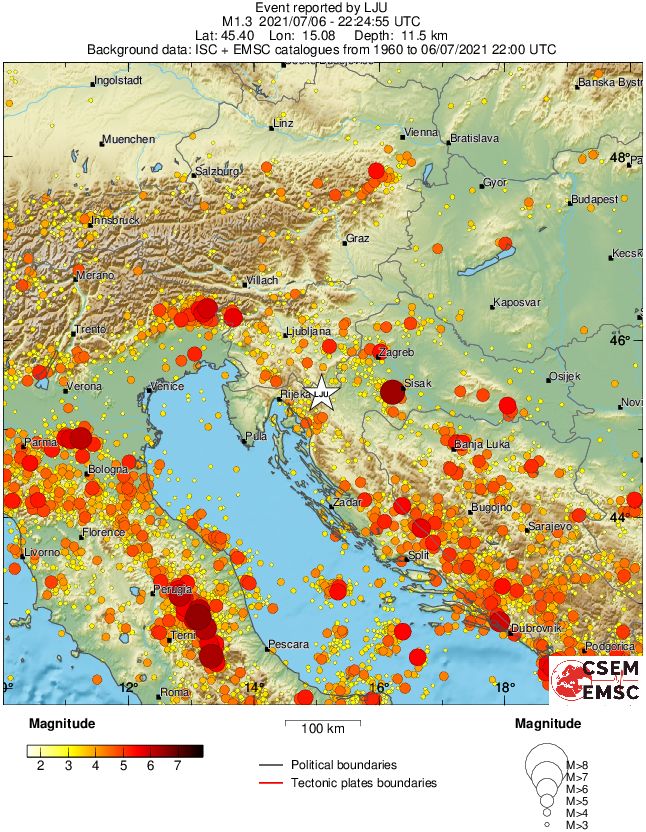 regional magnitude historical seismicity