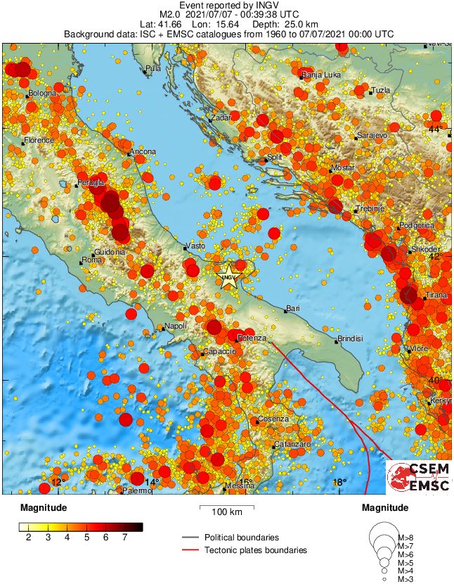 regional magnitude historical seismicity