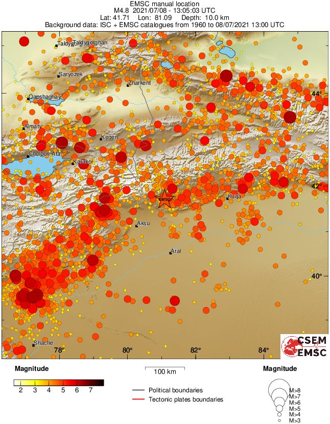 regional magnitude historical seismicity