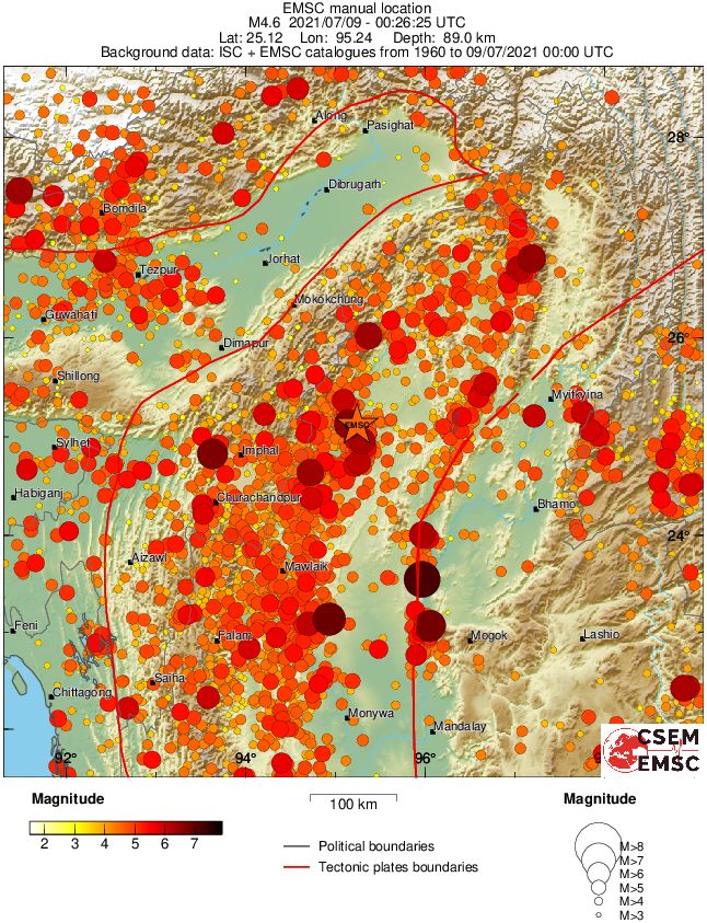 regional magnitude historical seismicity