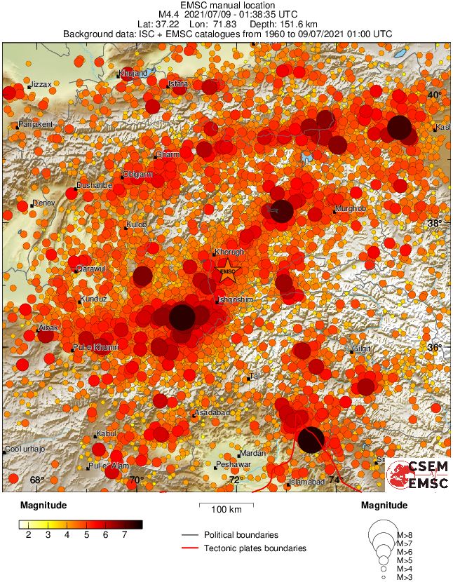regional magnitude historical seismicity