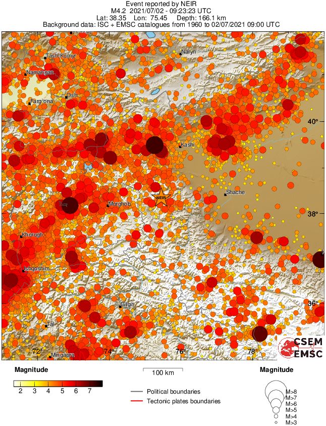 regional magnitude historical seismicity