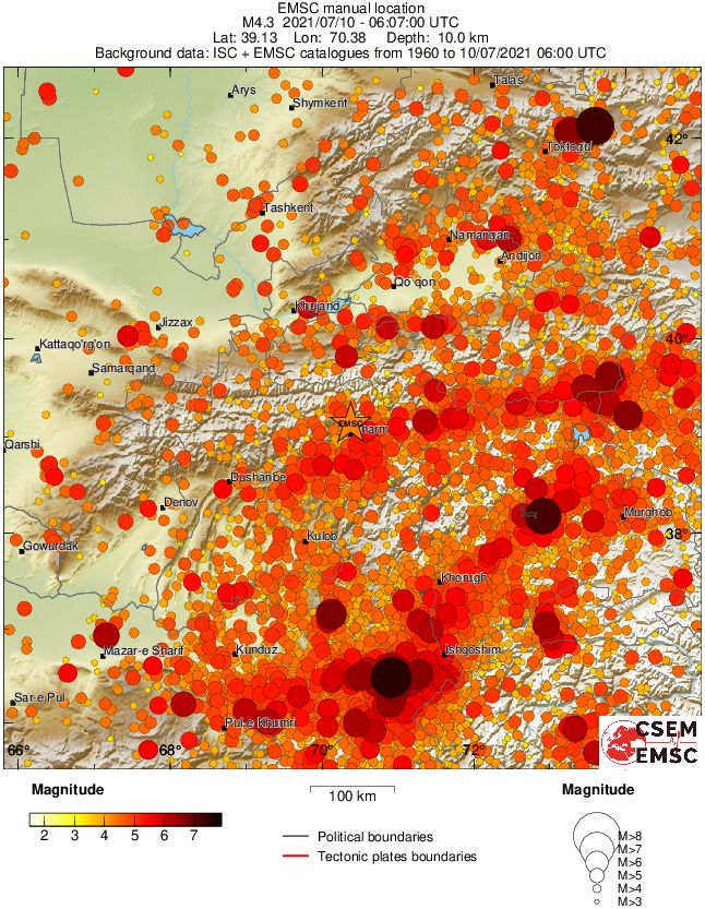 regional magnitude historical seismicity