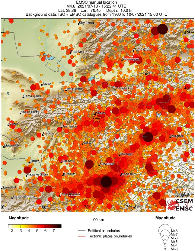 regional magnitude historical seismicity