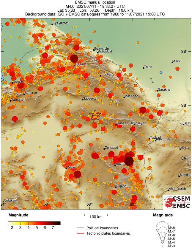 regional magnitude historical seismicity