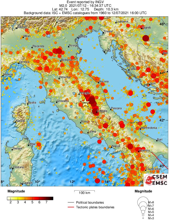 regional magnitude historical seismicity