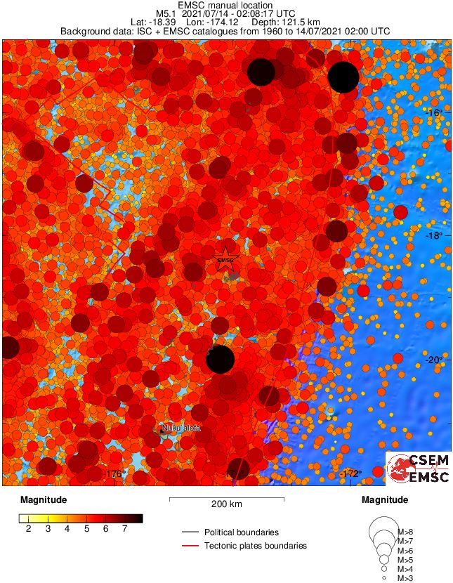 regional magnitude historical seismicity