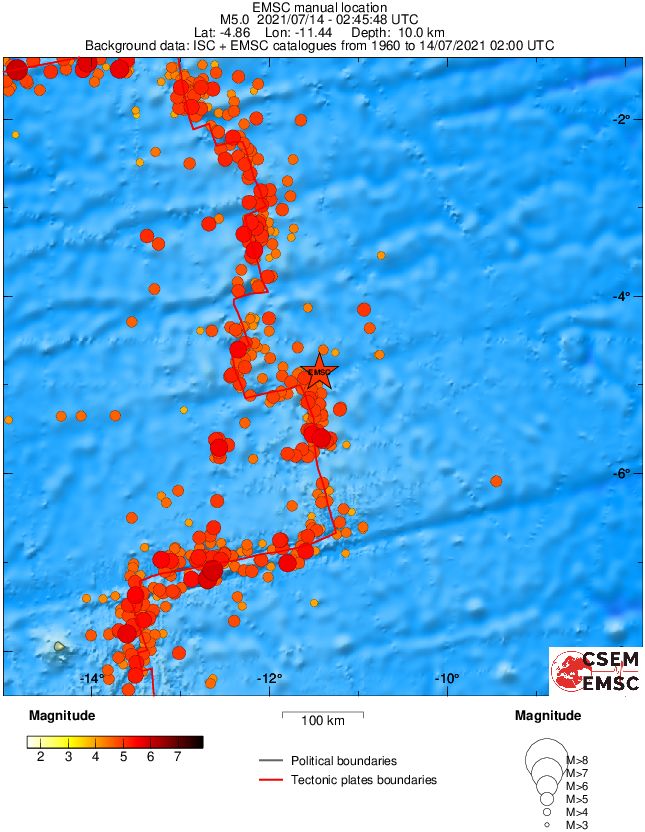 regional magnitude historical seismicity