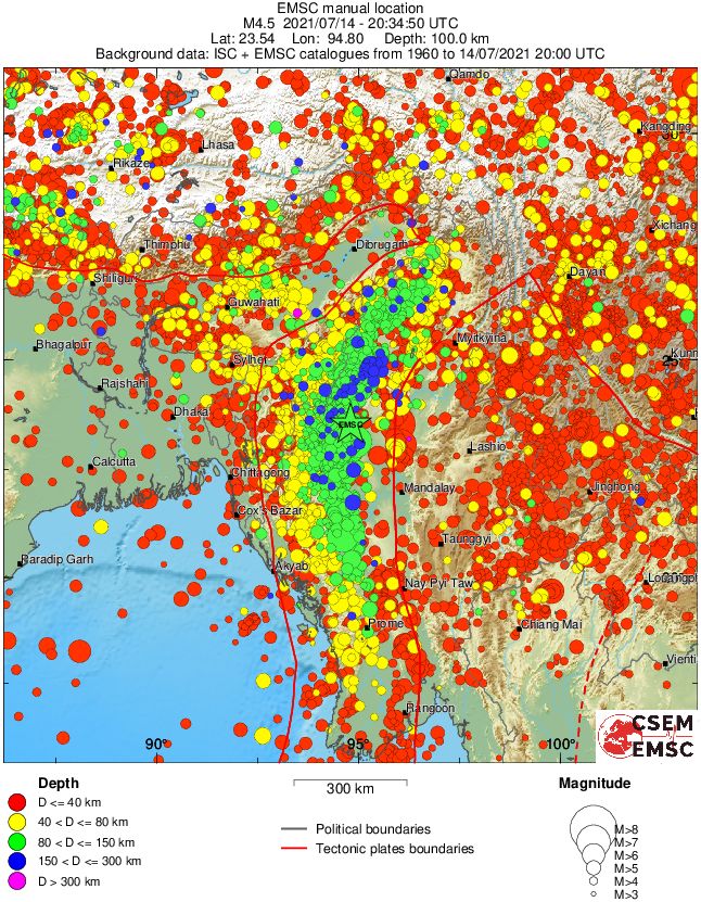 wide historical seismicity