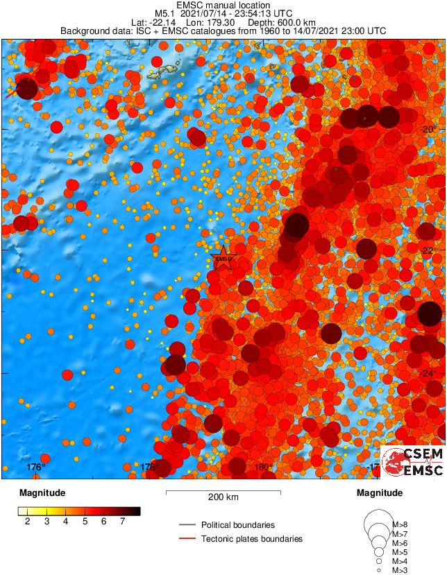 regional magnitude historical seismicity