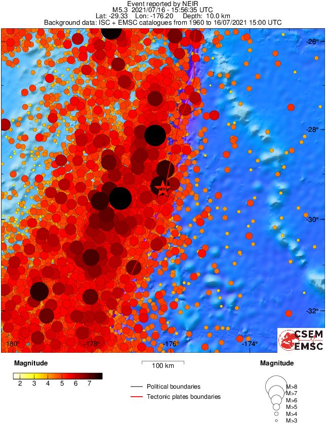 regional magnitude historical seismicity