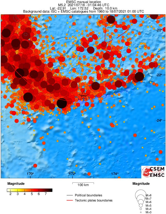 regional magnitude historical seismicity