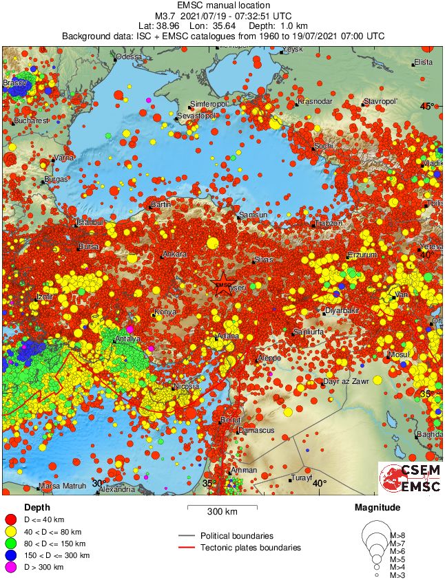 wide historical seismicity