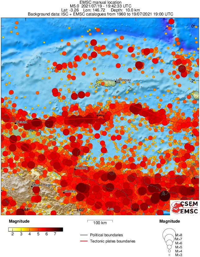 regional magnitude historical seismicity