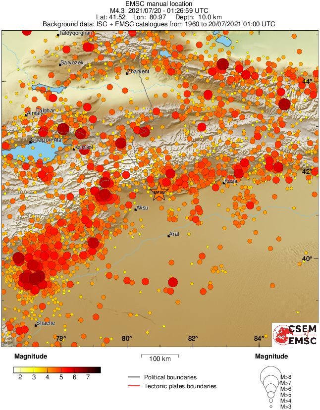 regional magnitude historical seismicity
