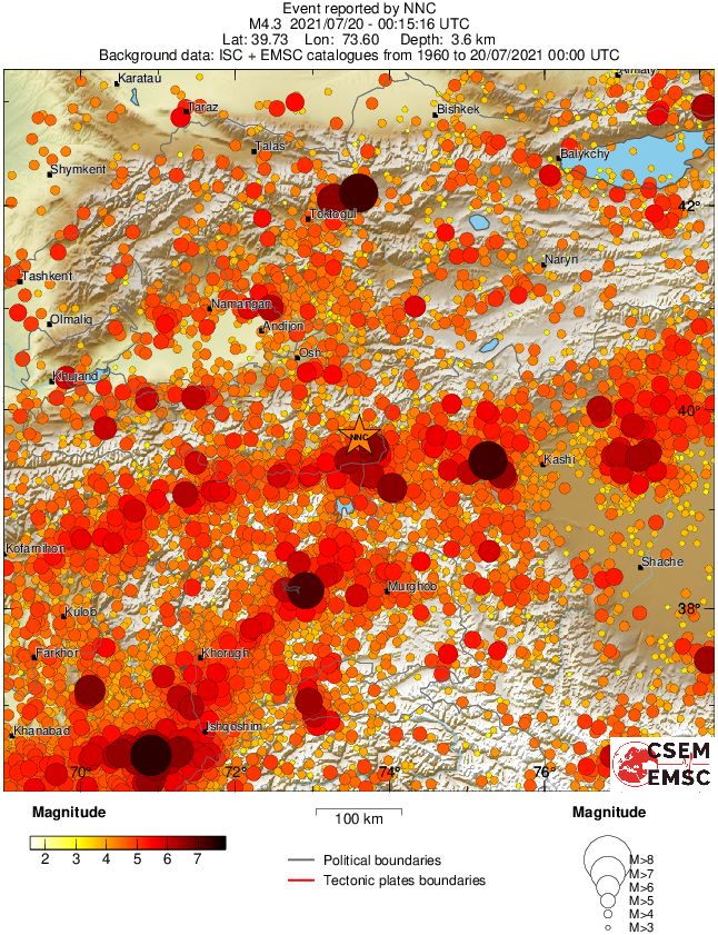 regional magnitude historical seismicity