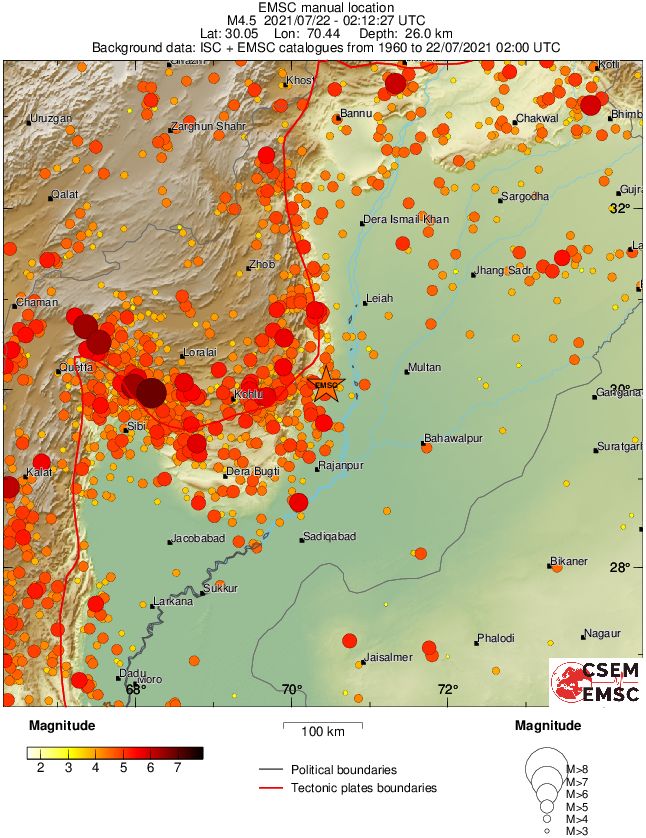 regional magnitude historical seismicity