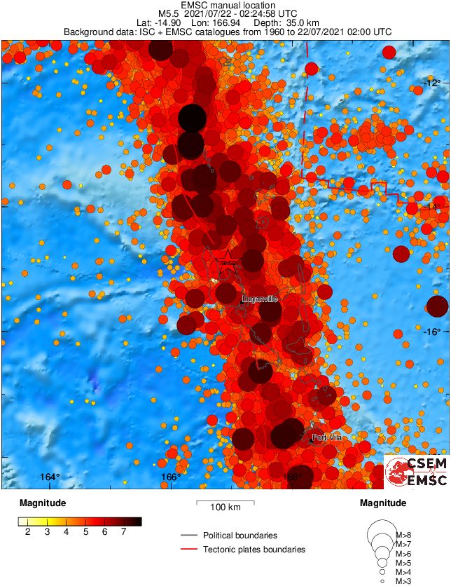 regional magnitude historical seismicity