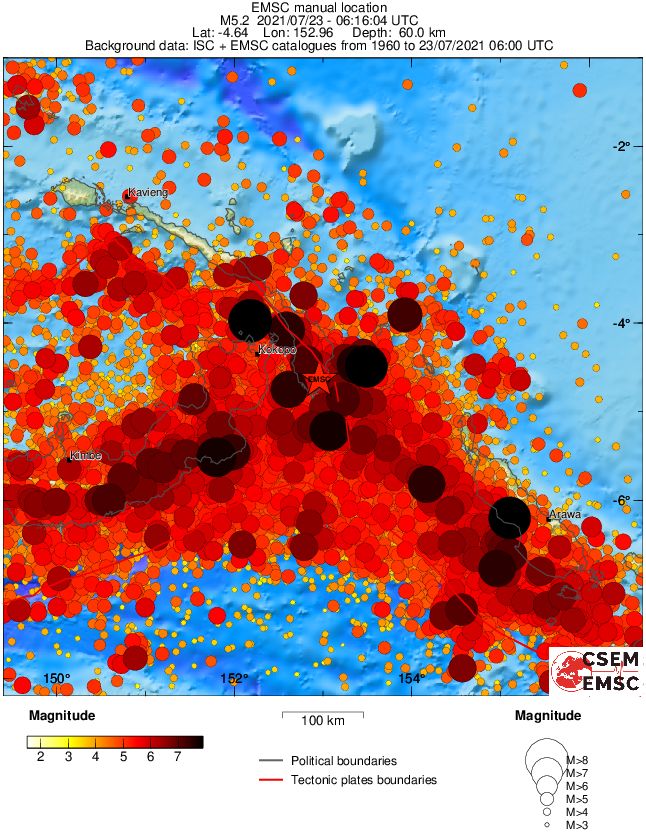 regional magnitude historical seismicity