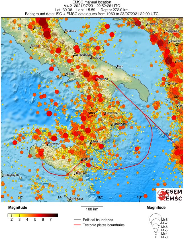 regional magnitude historical seismicity