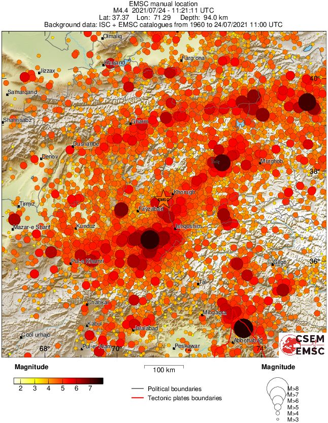 regional magnitude historical seismicity