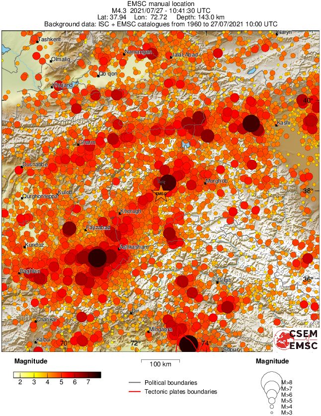 regional magnitude historical seismicity