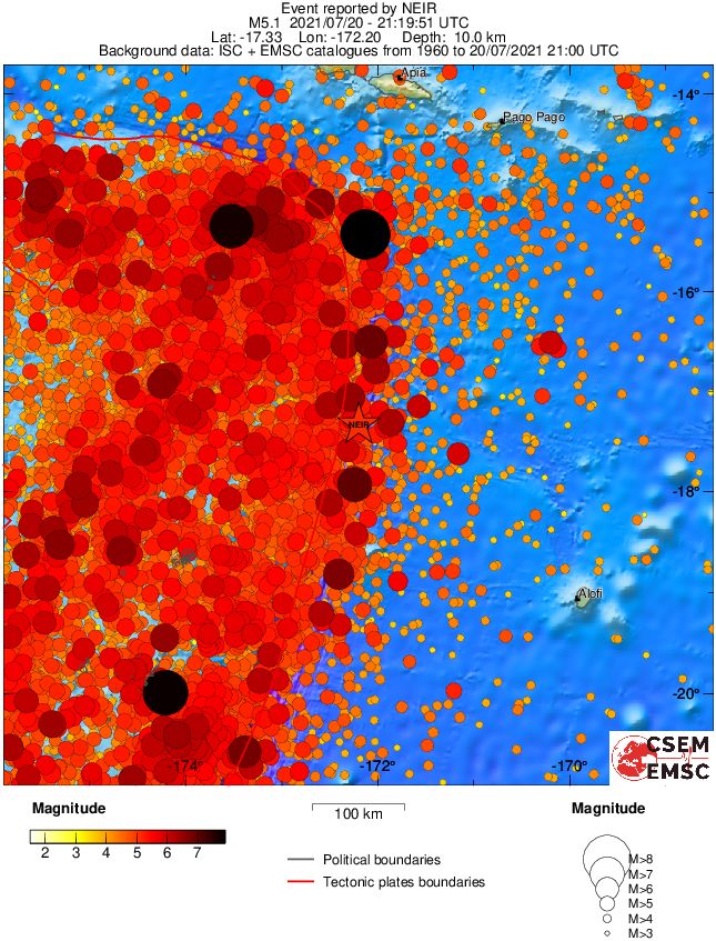 regional magnitude historical seismicity