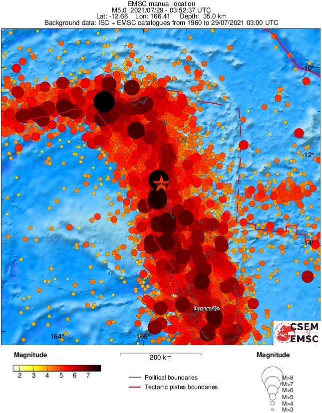 regional magnitude historical seismicity