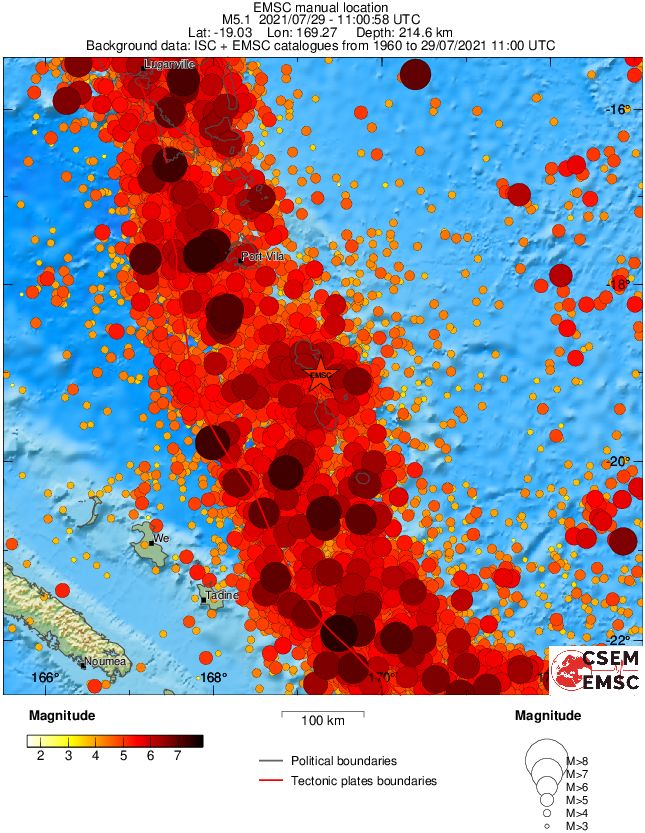 regional magnitude historical seismicity