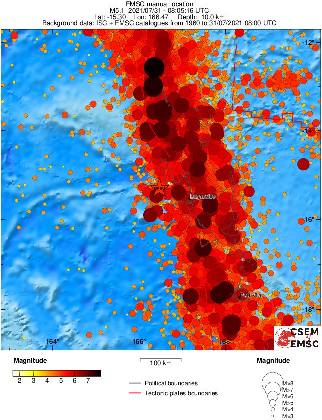 regional magnitude historical seismicity