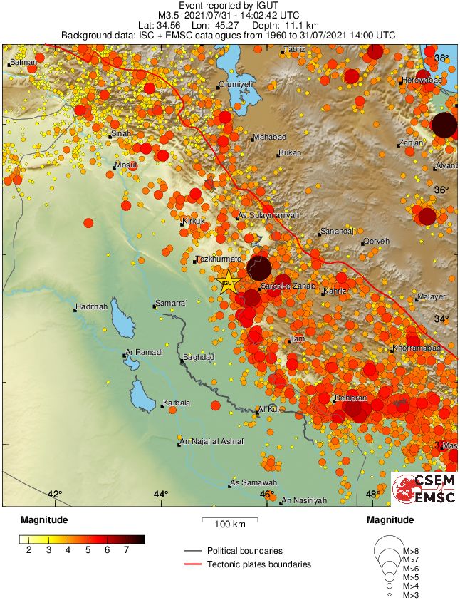 regional magnitude historical seismicity
