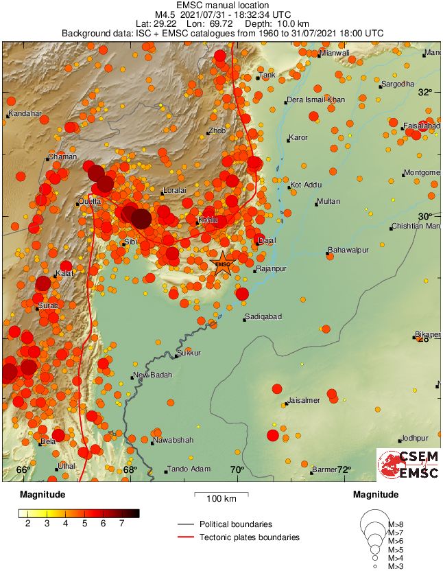 regional magnitude historical seismicity