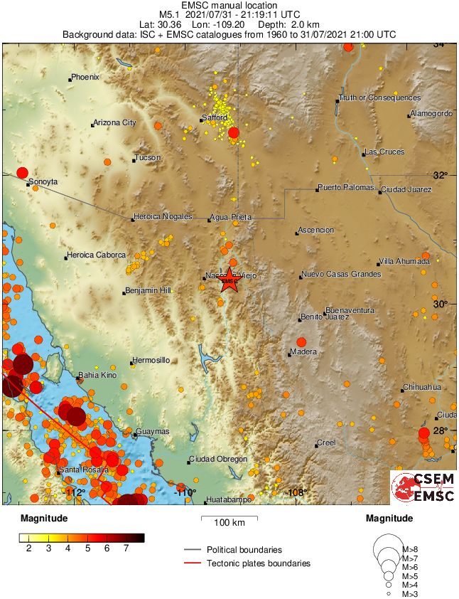 regional magnitude historical seismicity
