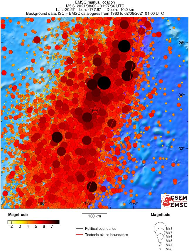 regional magnitude historical seismicity