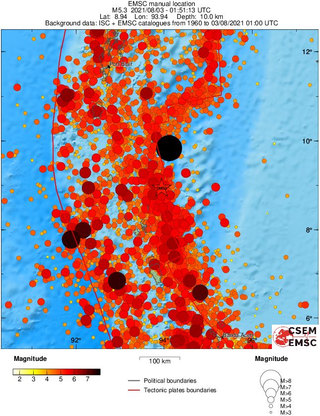 regional magnitude historical seismicity