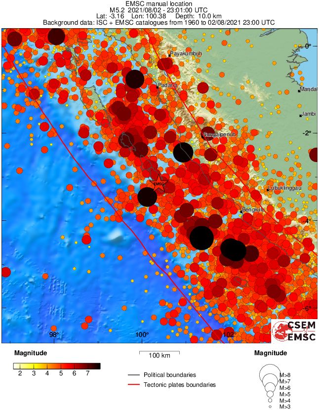 regional magnitude historical seismicity